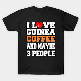 I Love Guinea Coffee And Maybe 3 People T-Shirt